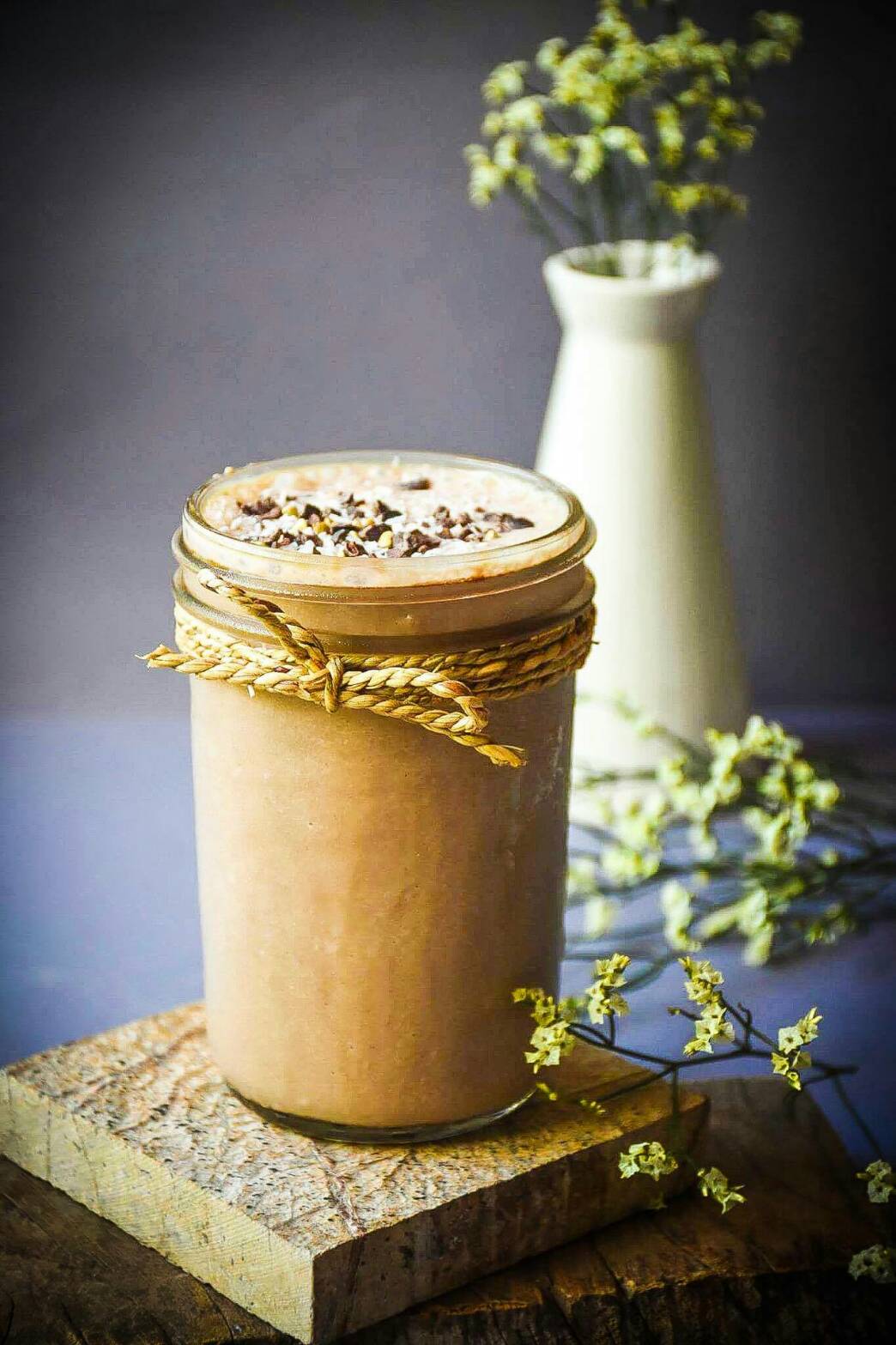 ENERGY MUSCLE Organic Banana, Organic Cacao Powder, Organic Greek Yogurt, Peanut Butter, Organic Flex Seeds, Organic Grass Fed Milk 160 THB