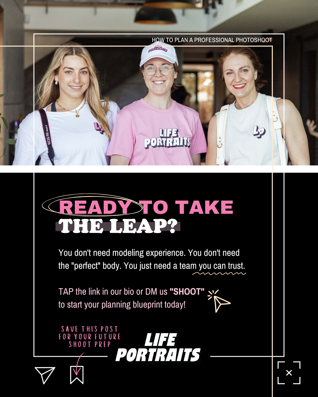 Ready to take the leap — book your Brisbane photoshoot with Life Portraits