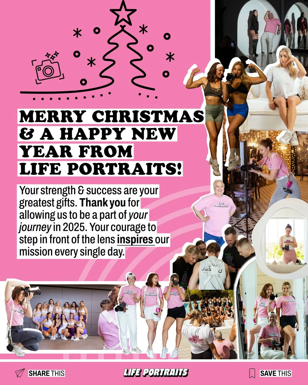 MERRY CHRISTMAS &amp; HAPPY HOLIDAYS FROM THE LIFE PORTRAITS TEAM! 💖🎄⁠
⁠
We are signing off for a short, well-deserved Christmas break, but not without sending a massive wave of gratitude your way!⁠
⁠
Thank you for trusting us with your most import