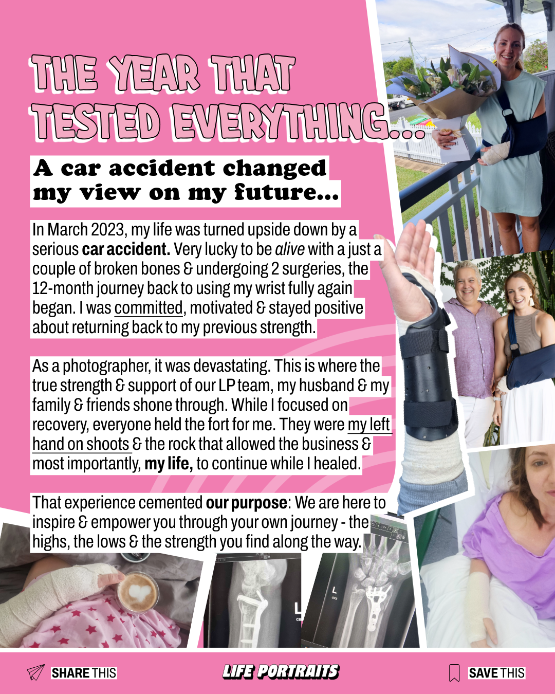 Emily MacDonald, Founder of Life Portraits | Brisbane Photographer | Car Accident