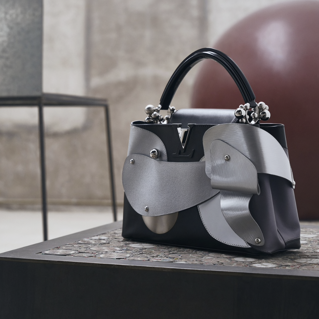 Black and Silver Calf Leather Limited Edition Arty Capucines MM Liu Wei  Silver Tone Hardware, 2020, Handbags & Accessories, 2021
