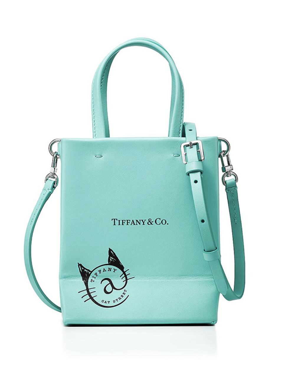 Return to Tiffany Mini Tote Bag in Tiffany Blue Leather