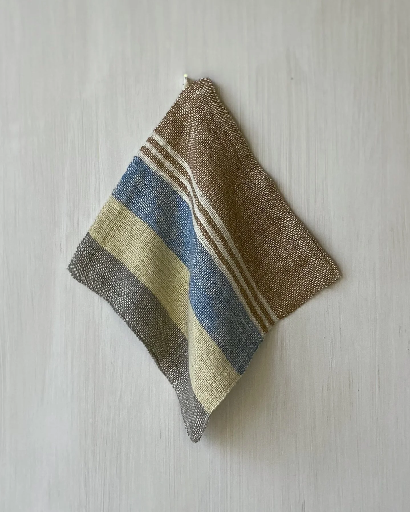 Face Washer Retro Indigo Marigold Cinnamon Stripe Loom Designs.jpg