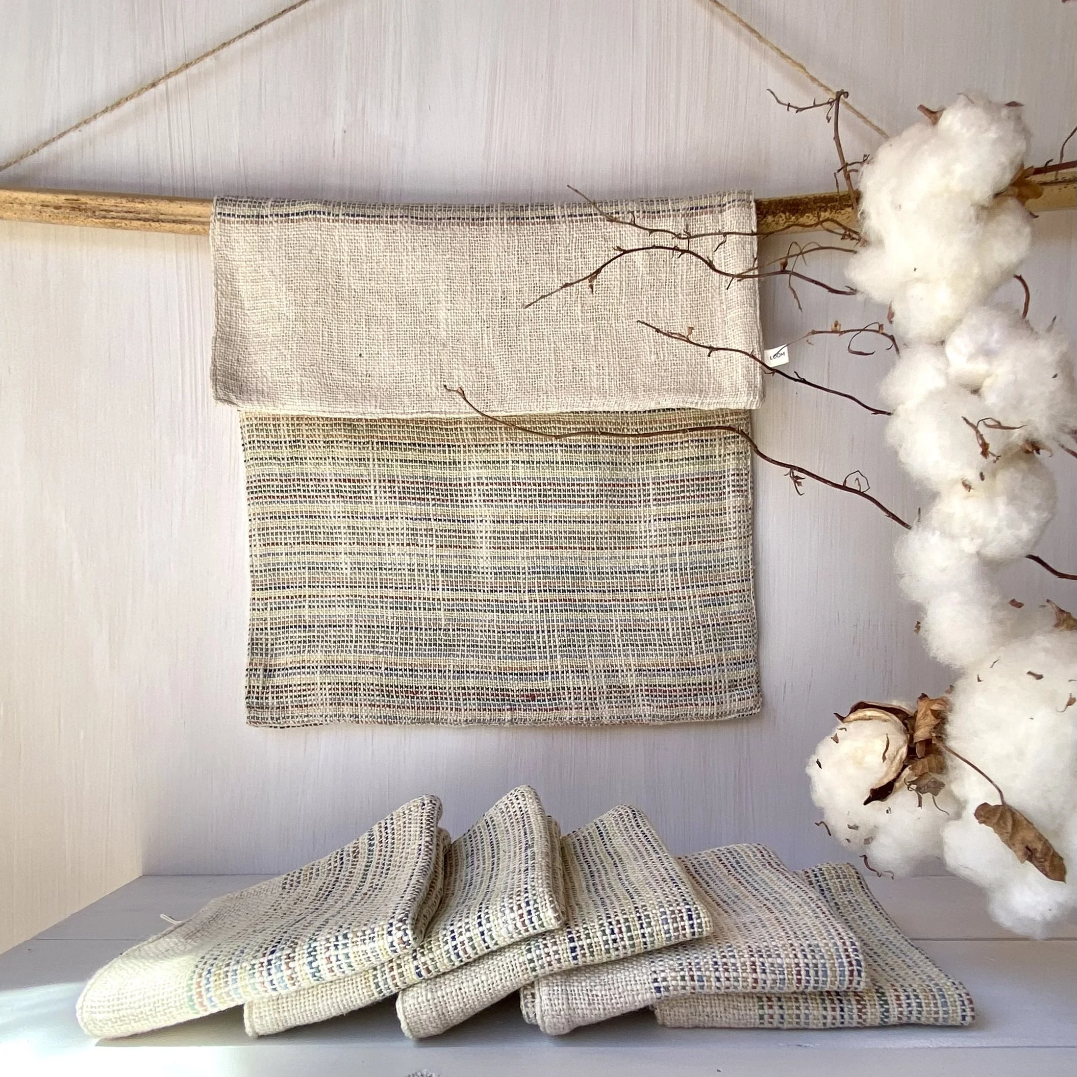 Multi Stripe Face Washers & matching Hand Towel LOOM Designs.jpeg