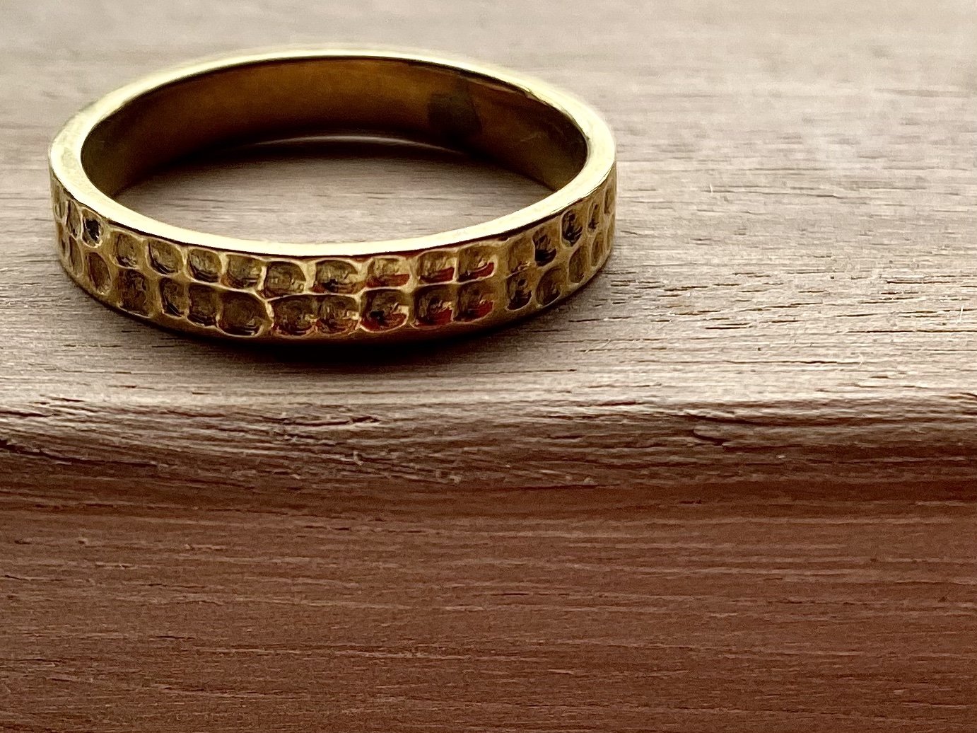 Recycled Hammered Brass Rings Ethically hand made.jpg