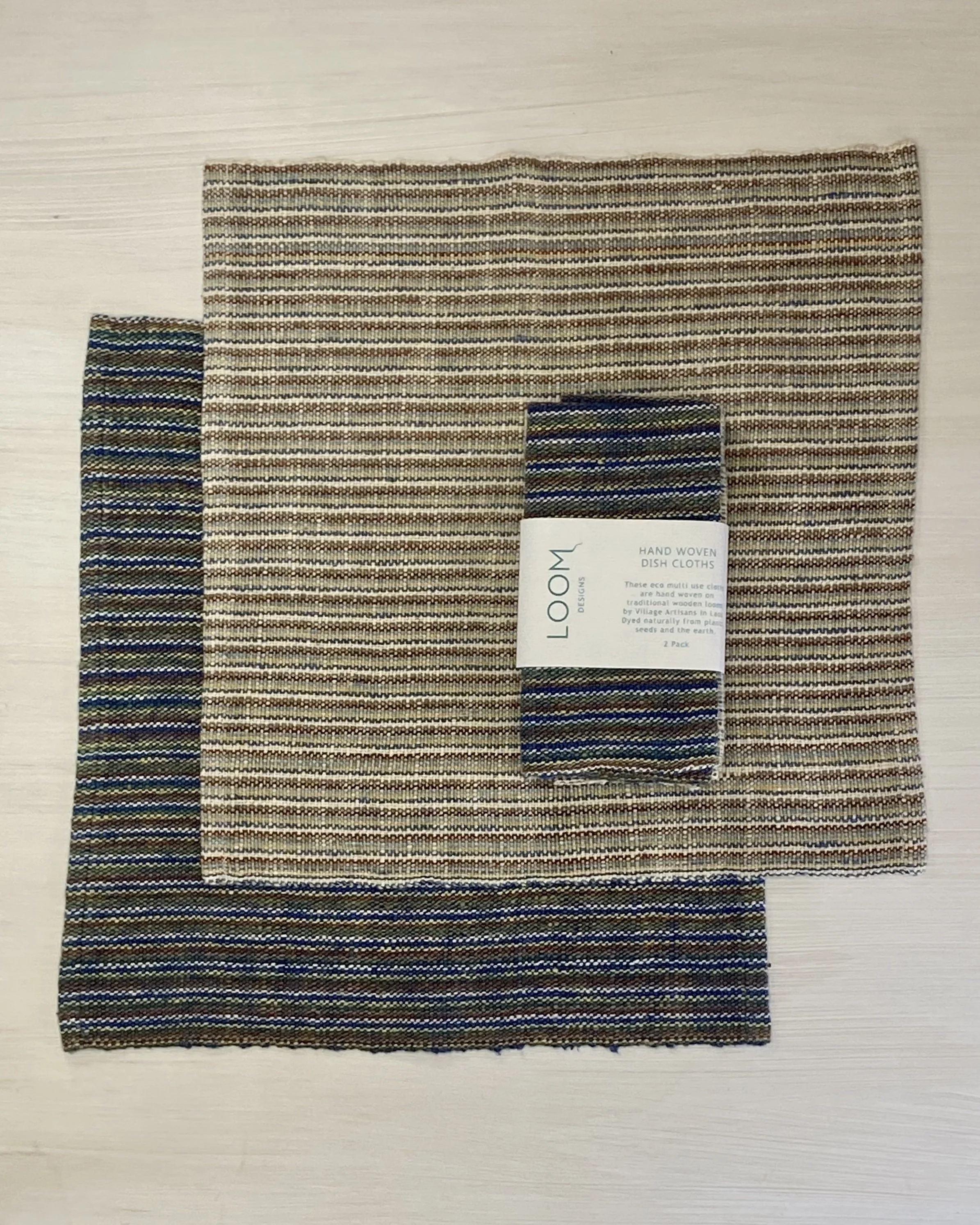 Dish Cloths Two Pack Light and Dark Multi Loom Designs.jpg