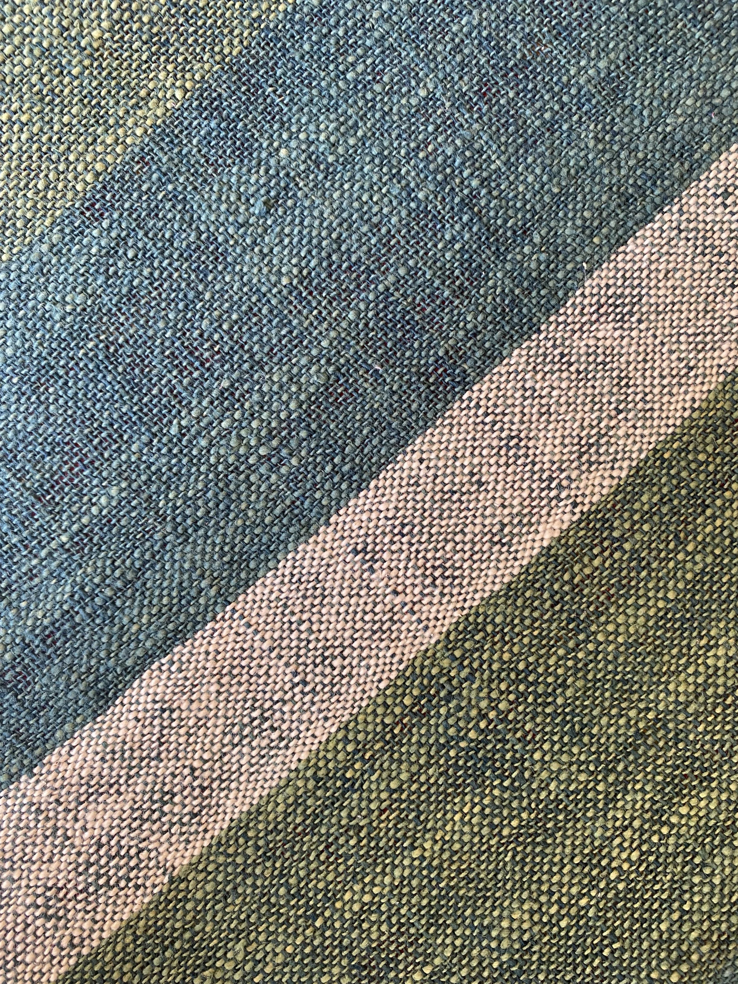 Tea Towel Green on Green Stripe fabric detail LOOM Designs.jpeg
