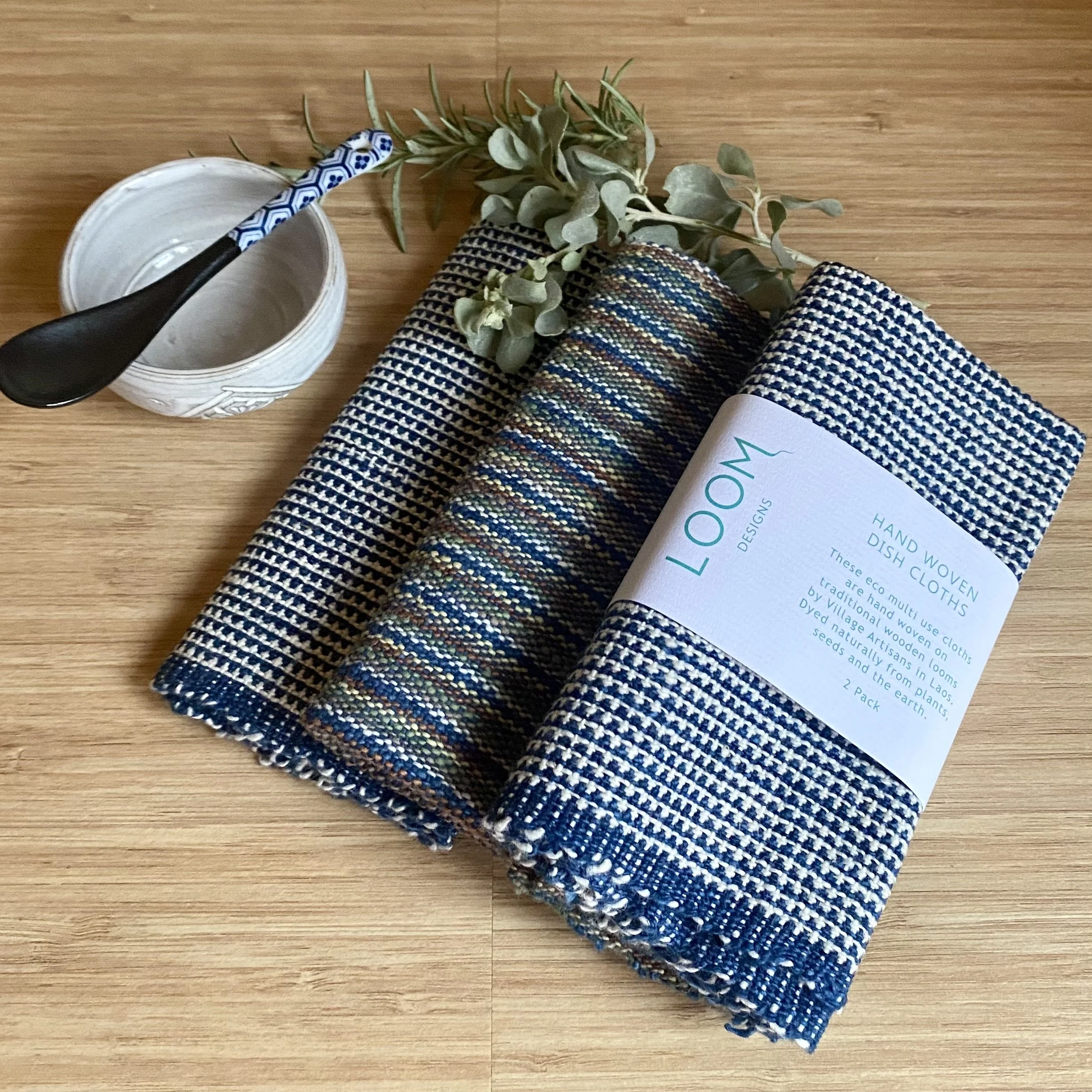 Cotton Dish Cloths sustainable ethical hand made Loom Designs.jpg