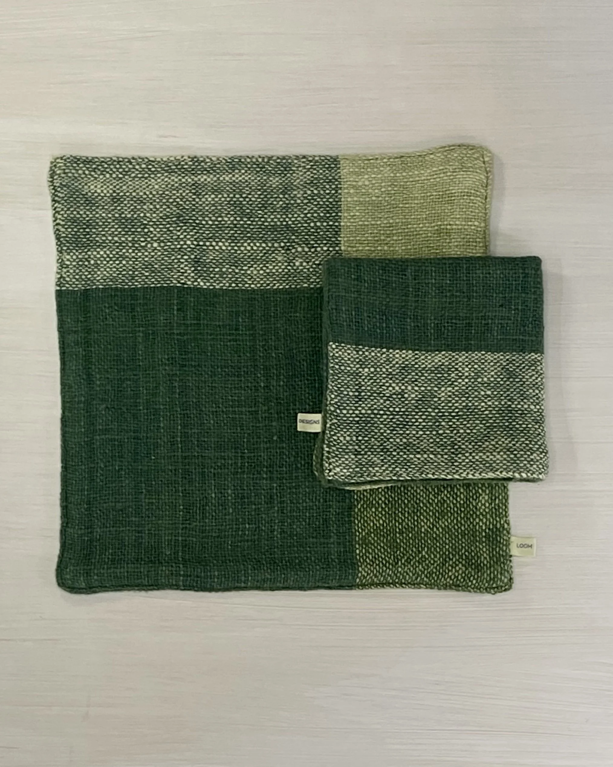 Face Washer Green on Green folded on flatlay Loom Designs.jpg