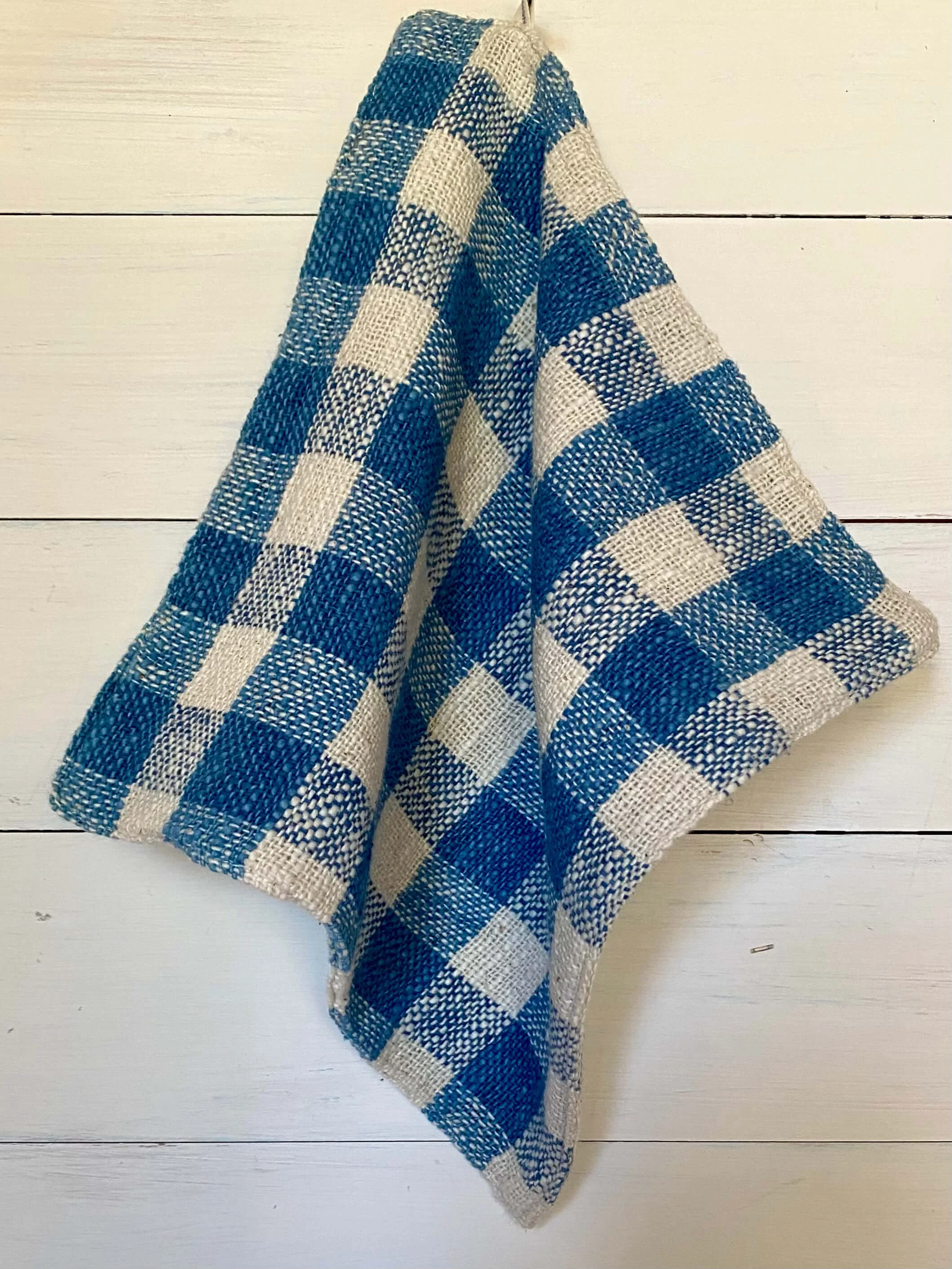 Loom Designs Wash Cloth Face Washer Indigo Check.jpg