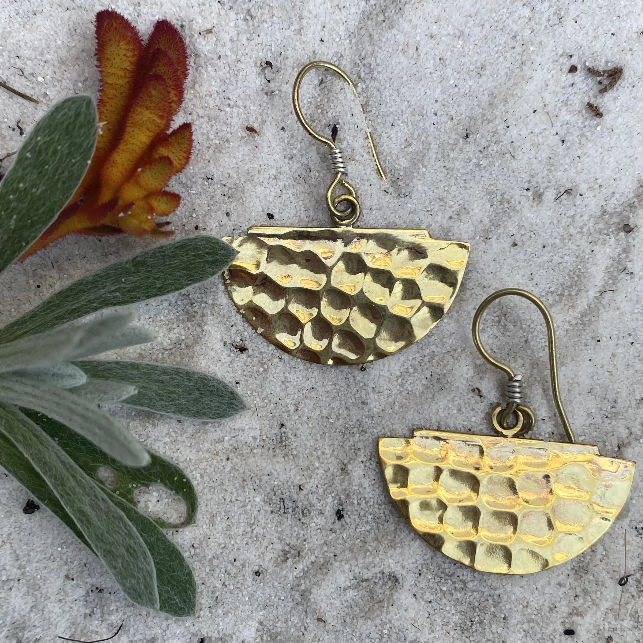 Half Moon Brass Earings hand made recycled brass.jpg