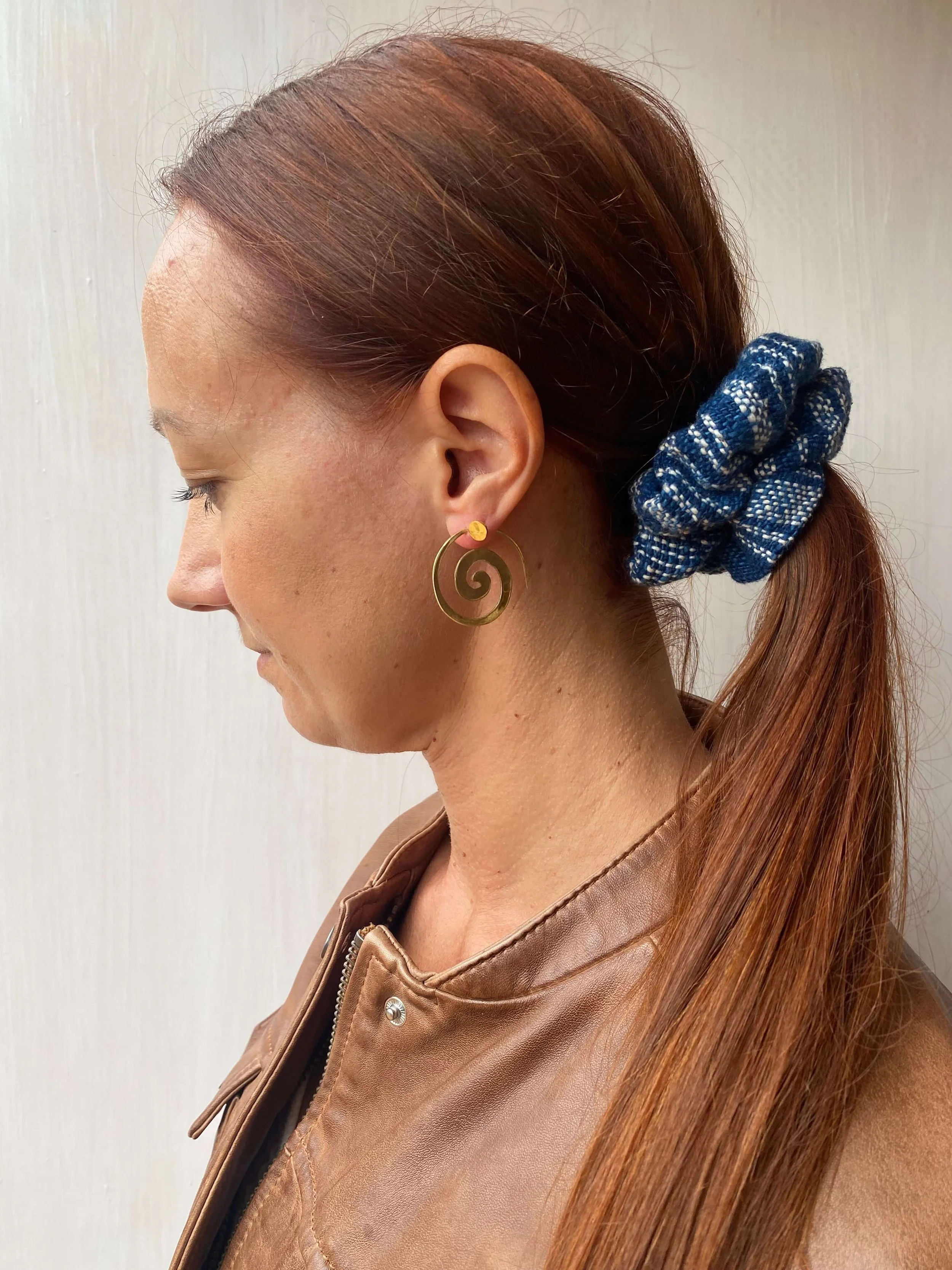 Brass Studs with Spiral Earrings Jewellery LOOM Design.jpeg