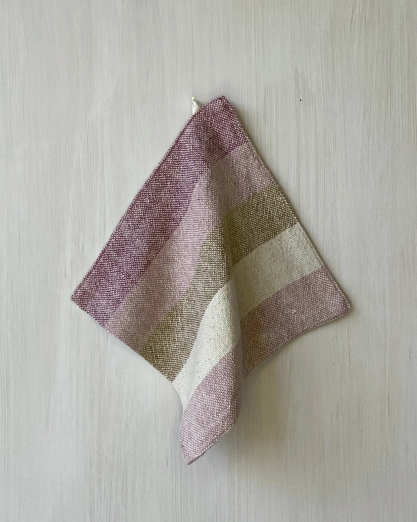 Face Washer Pink, Dark and Natural Cotton Stripe Loom Designs.jpg