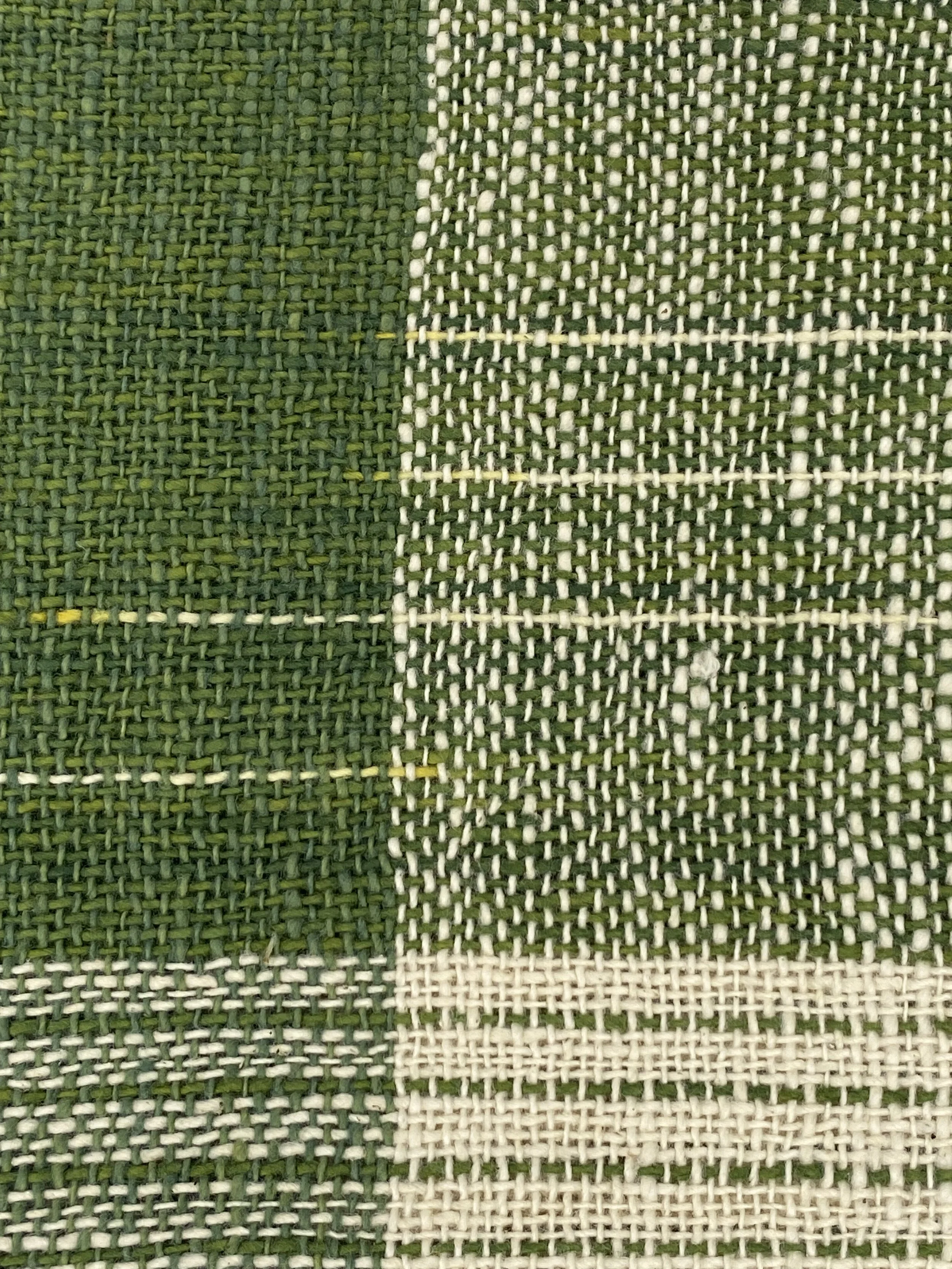 Fabric Lao Cotton Scarf Green & Natural Cotton Ikat.jpeg