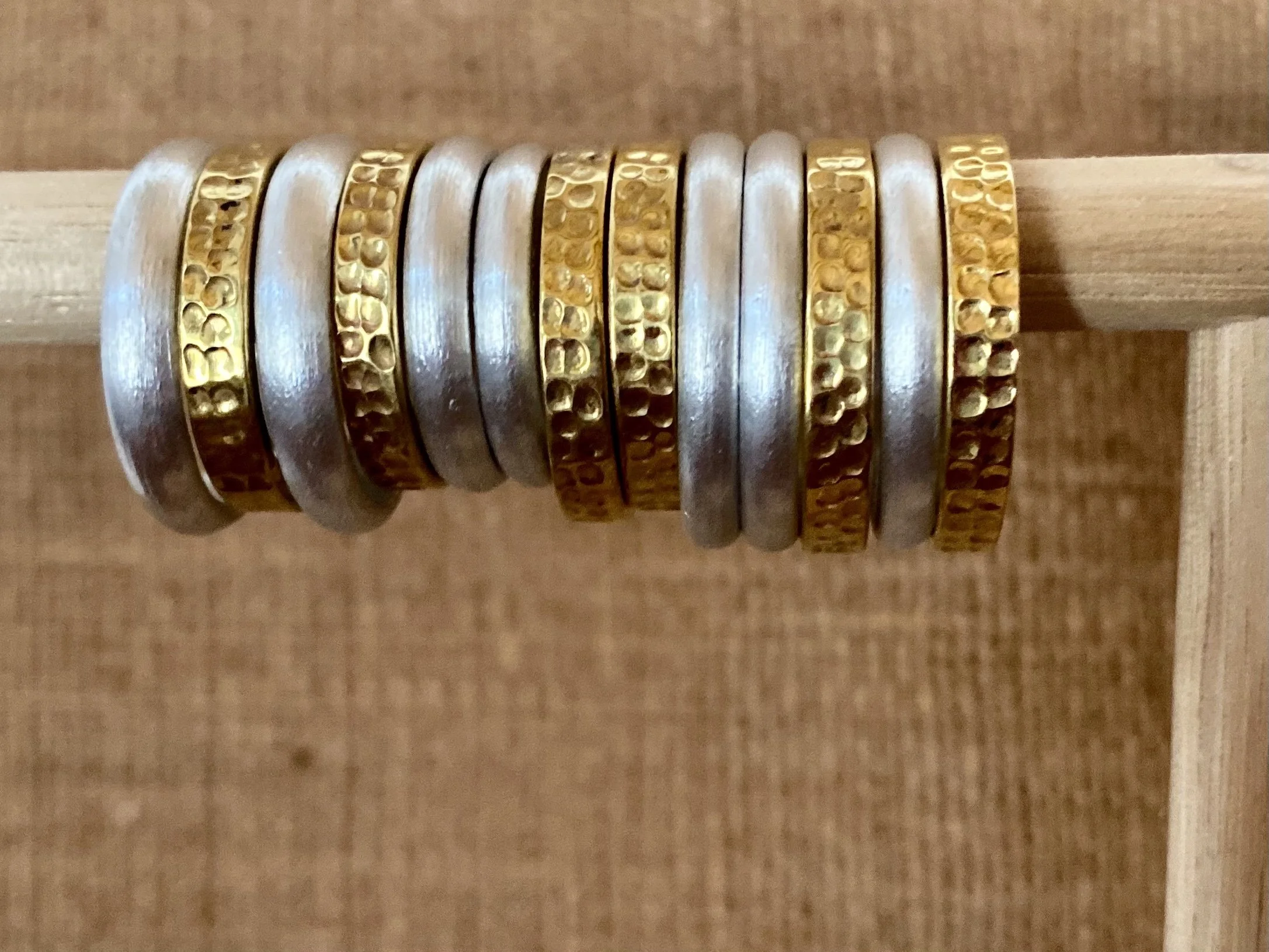 Brass and aluminium Rings handmade ethcial jewellery Loom Designs.jpg