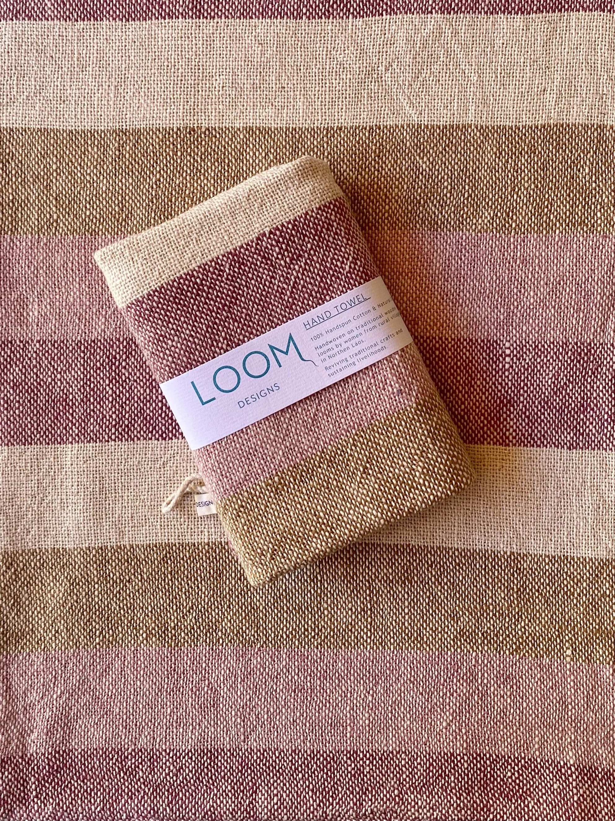 Pink & Brown stripe hand towel.jpg