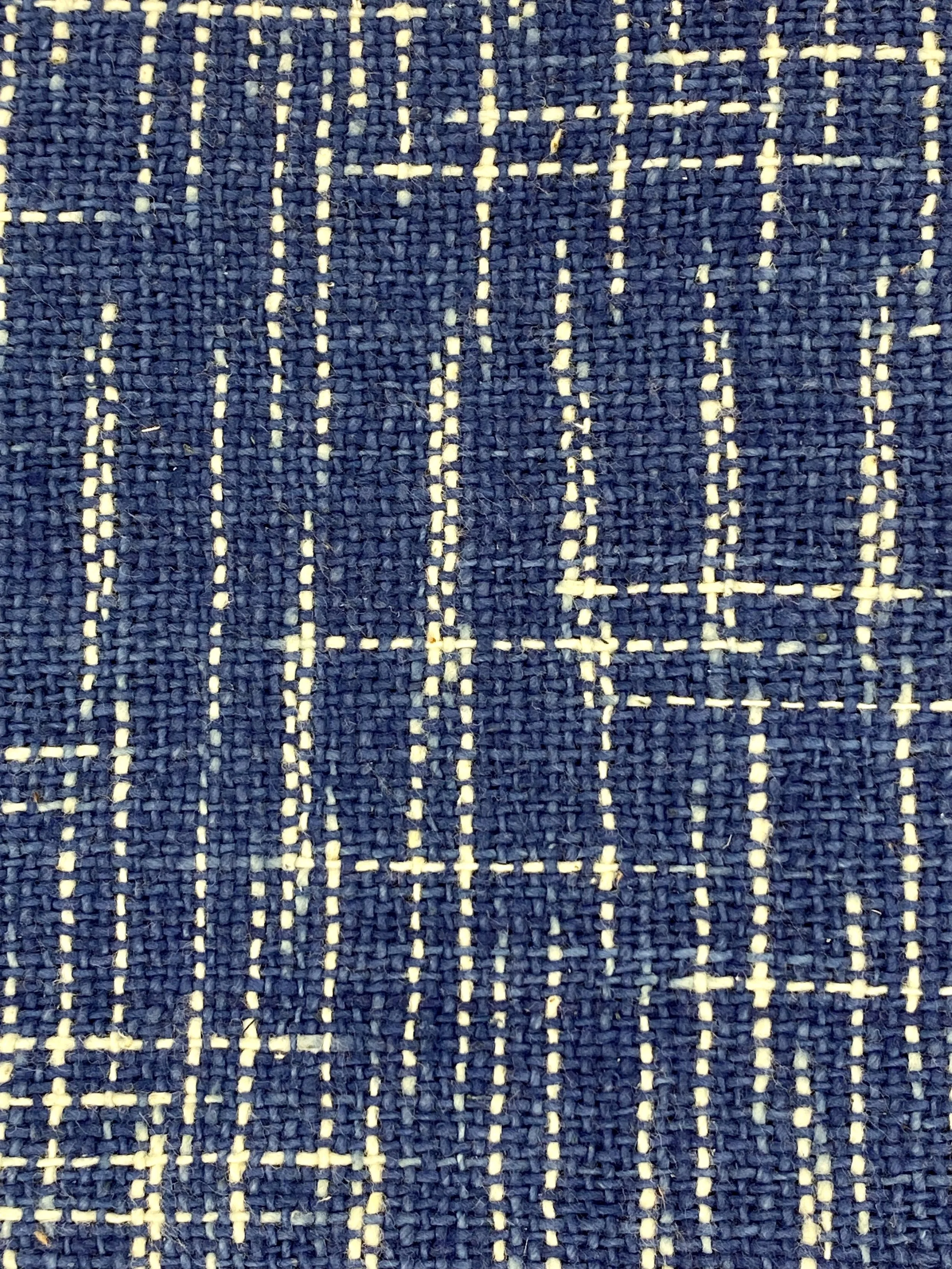 Fabric Lao Cotton Scarf Dark Indigo Ikat LOOM Designs.jpeg