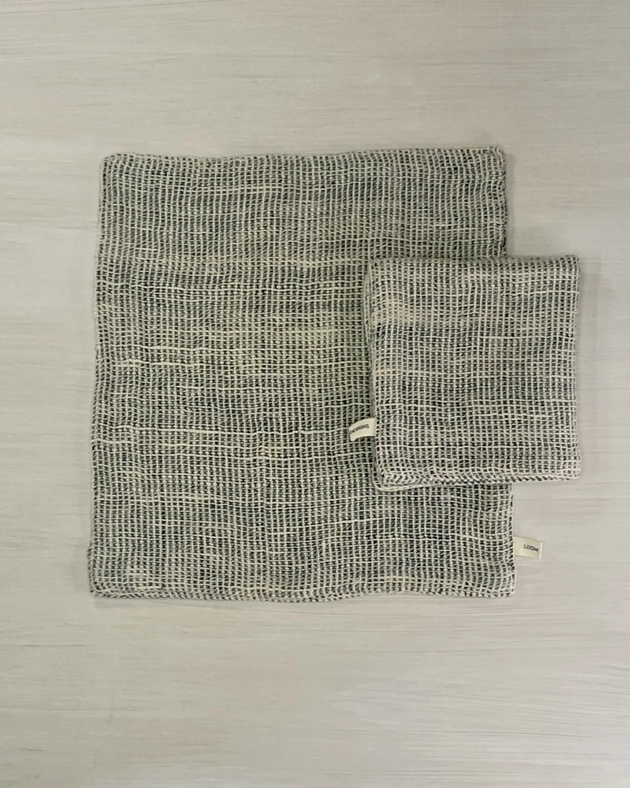 Face Washer Light Indigo Weave folded on flatlay Loom Designs.jpg