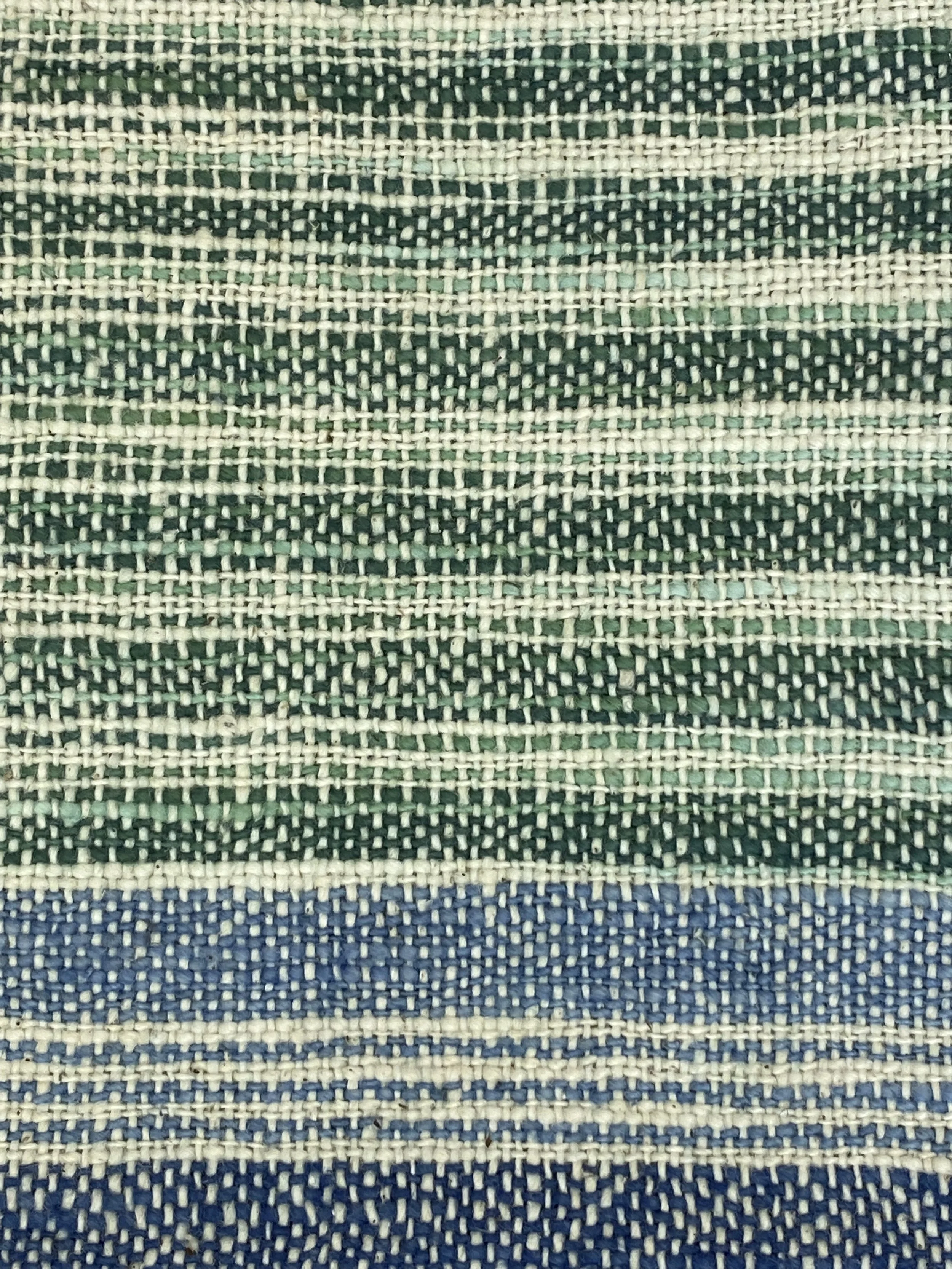Fabric Linen Zoom from Face Washer Ocean Green Indigo Stripe Loom Designs.jpeg