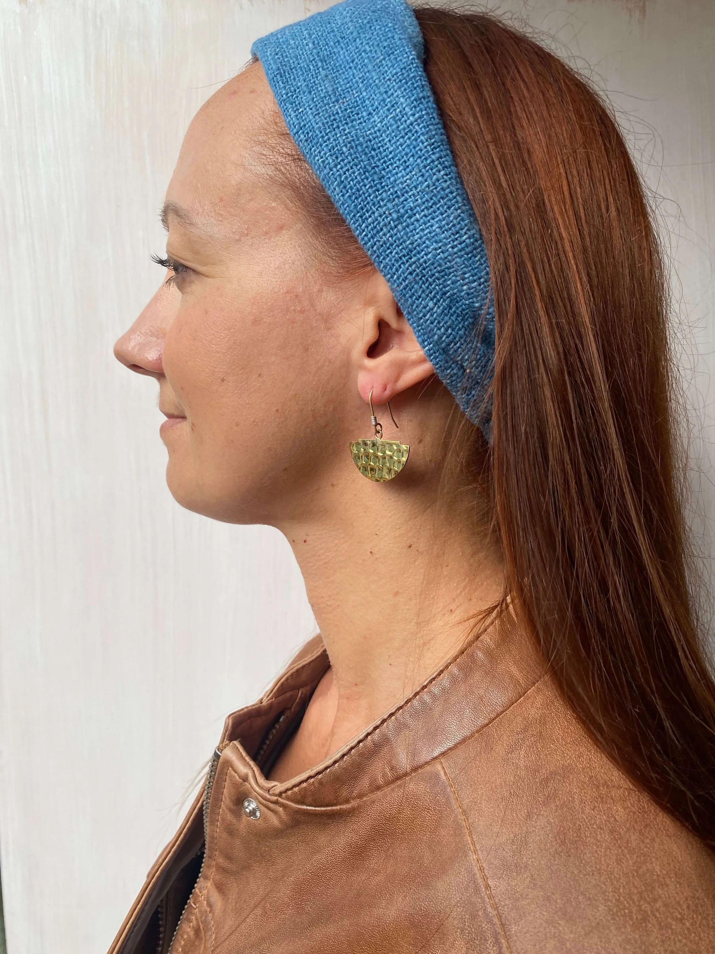 Brass Half Moon Earrings Jewellery with Headband Bandana Hair Accessories  LOOM Designs.jpeg