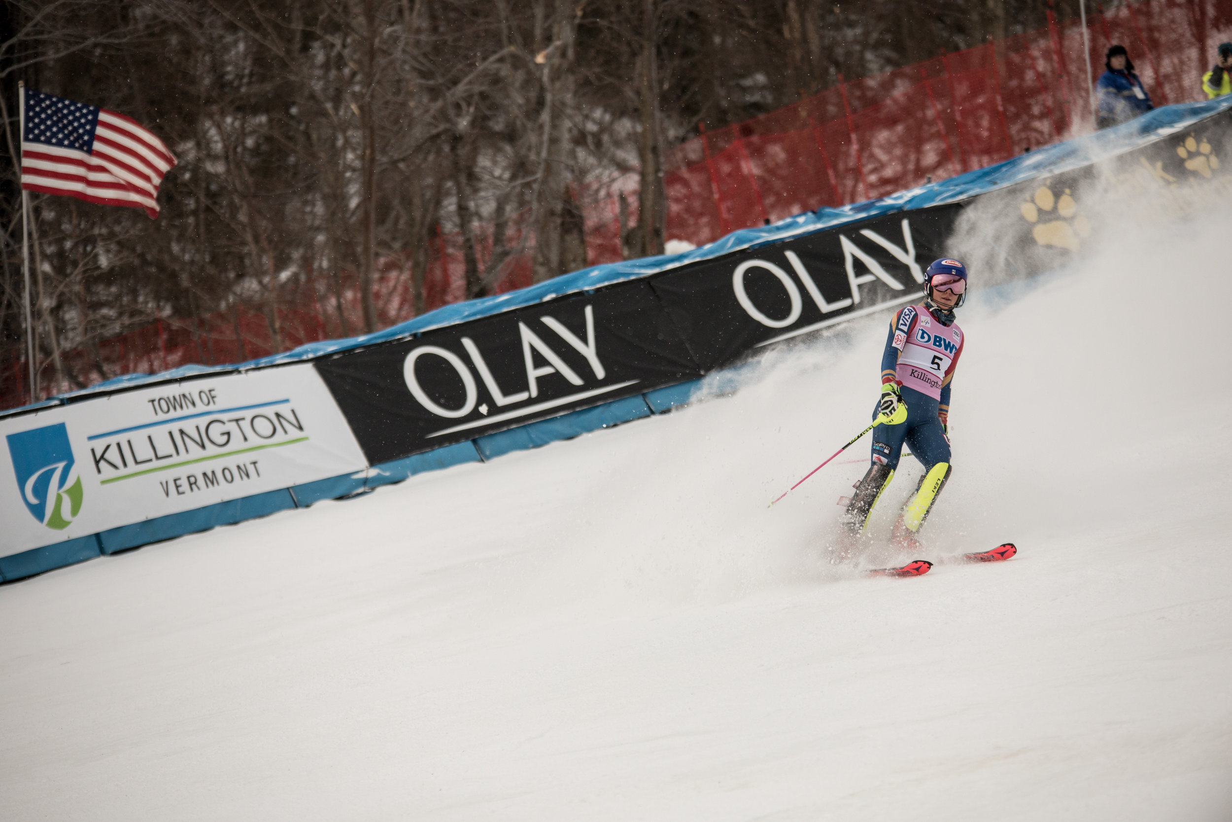 Team USA local NE sensation, M. Shiffrin after WINNING both runs and the overall by a huge amount in Sunday's slalom.