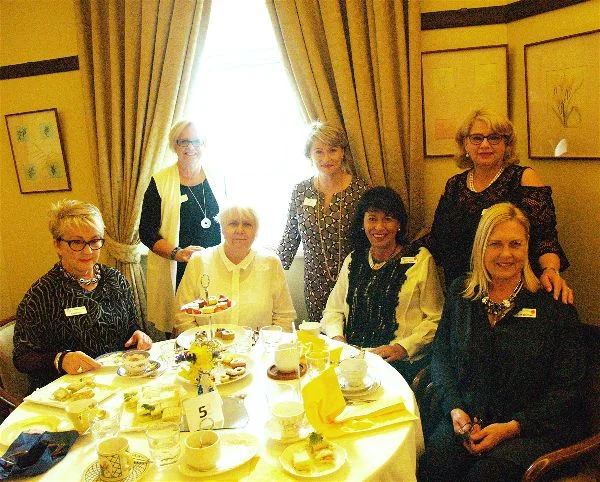 Left to Right: Mrs M. West-Fulwood, Guests, Dr. L Hobley, Mrs J. Corr, Mrs J. Luscombe