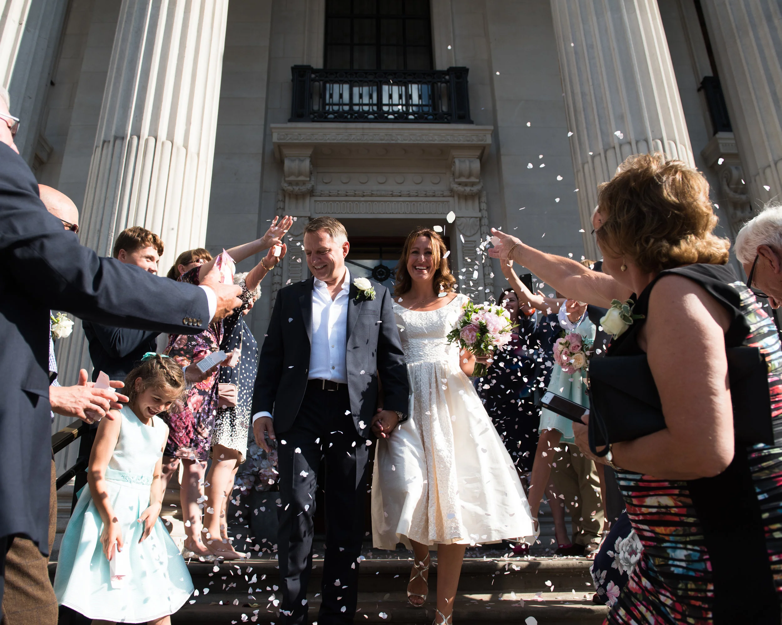 Wedding confetti The Old Marylebone Town Hall