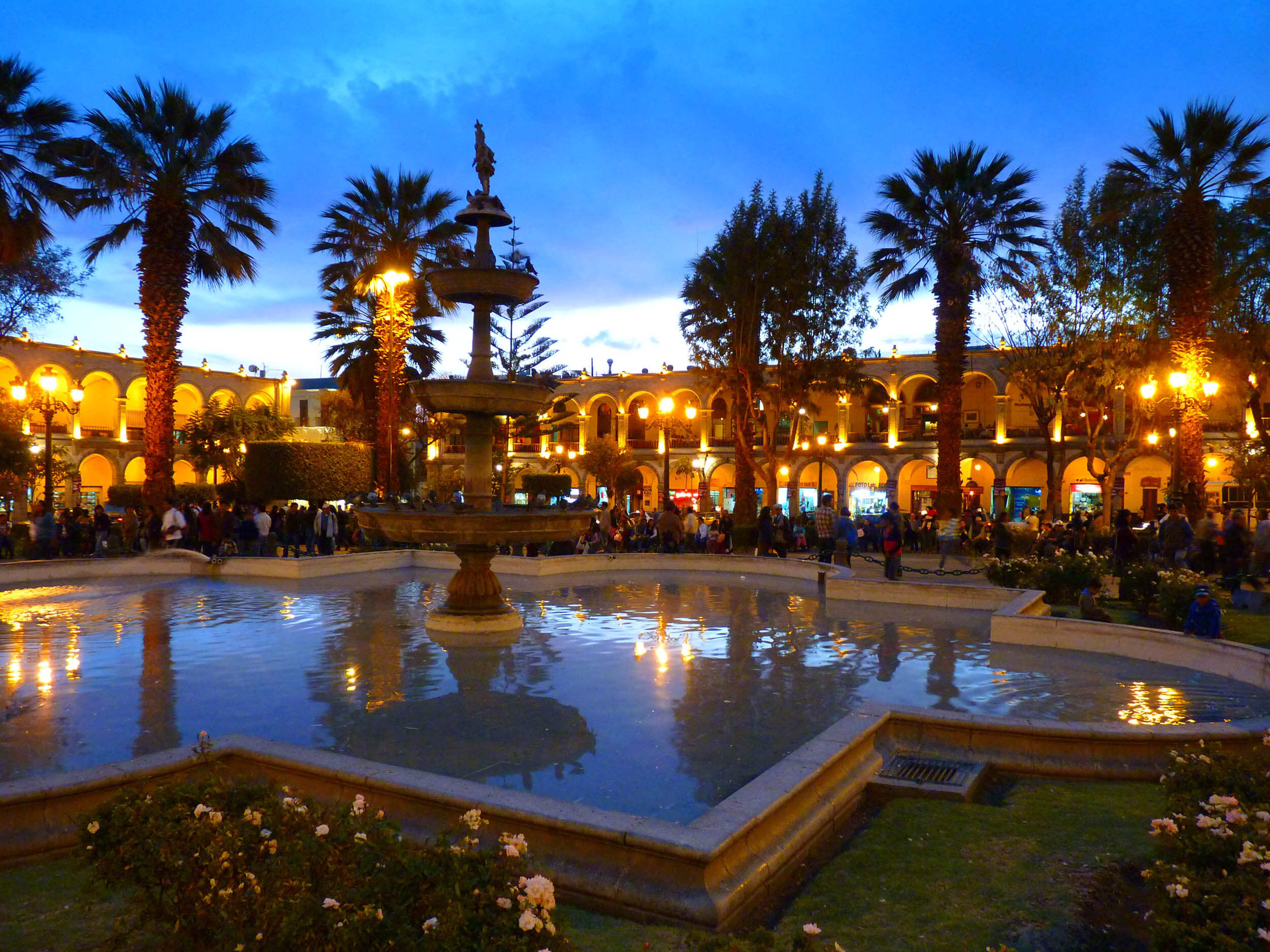 The Main Square of Arequipa is just two blocks away