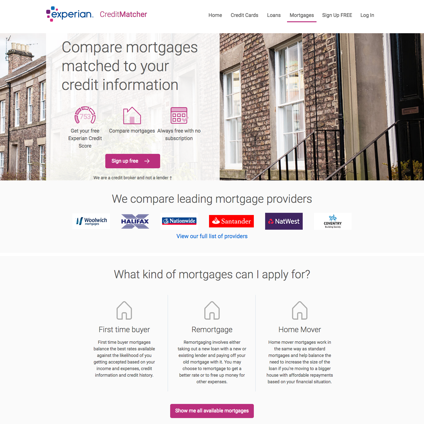 CreditMatcher mortgages