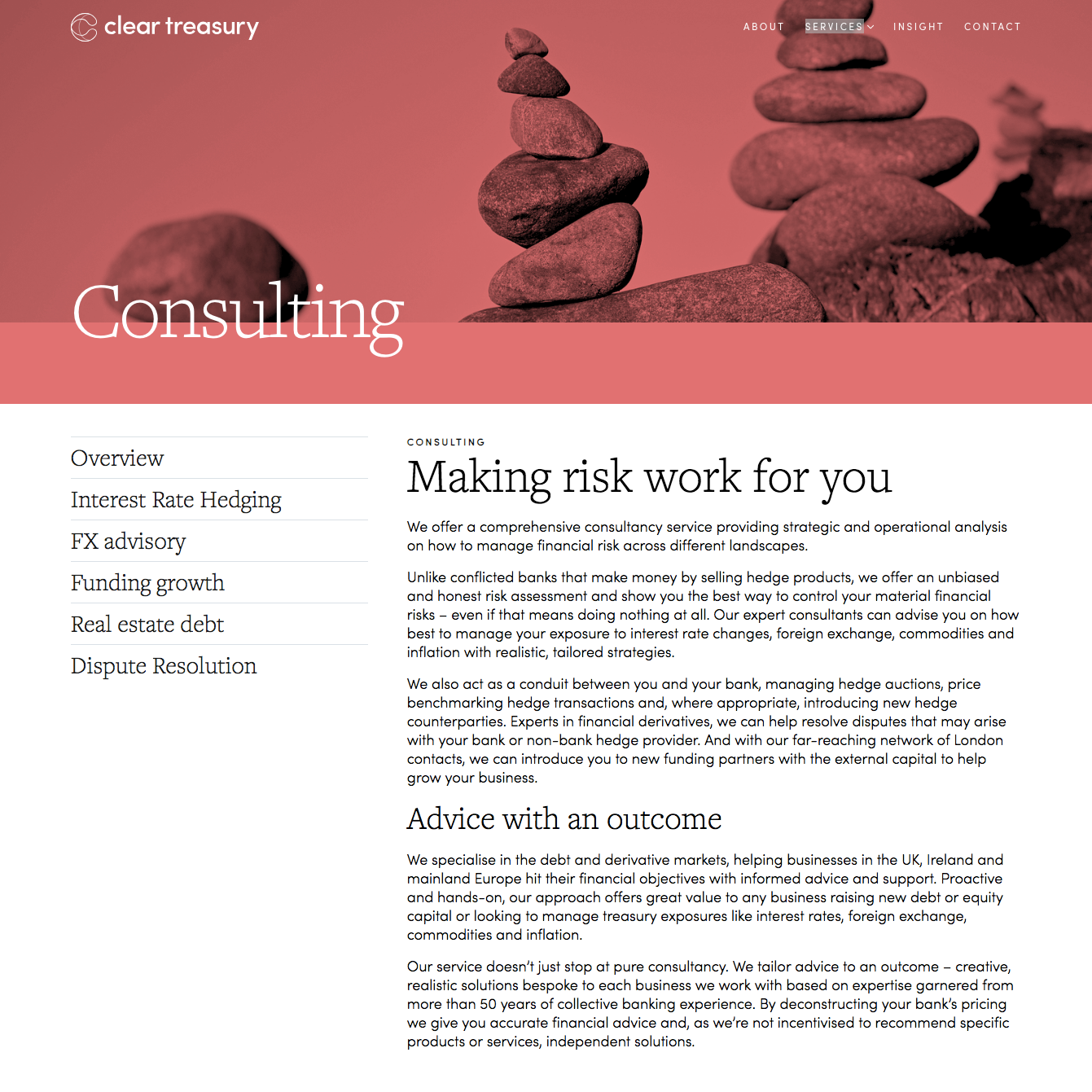 Consulting services page