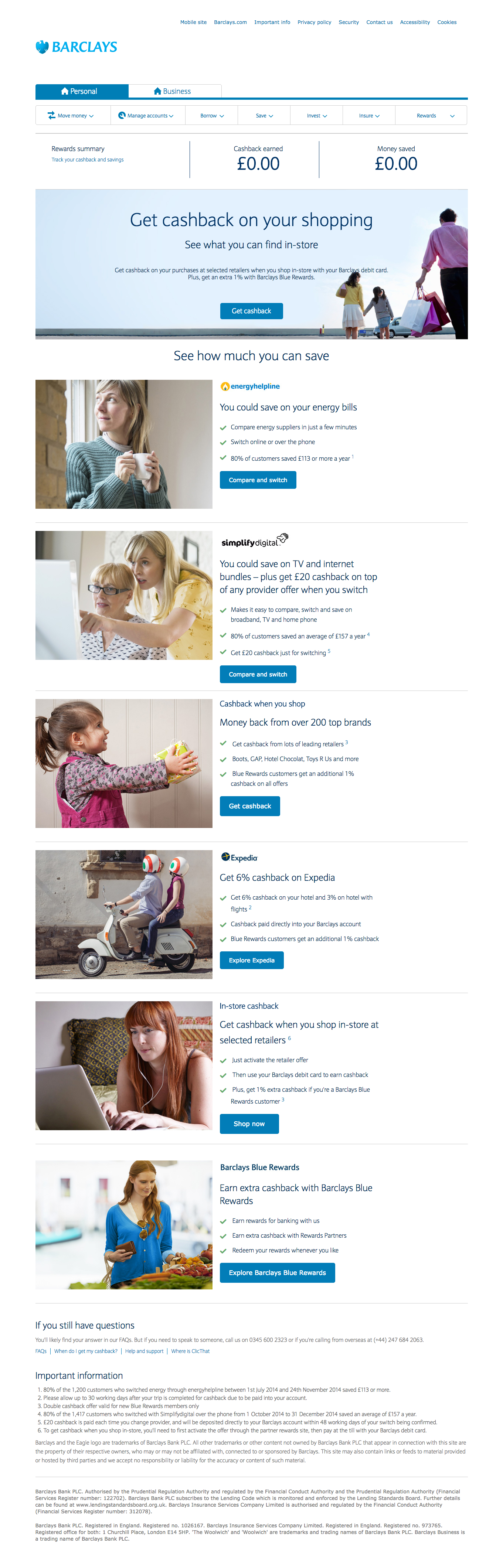 Smart Spend landing page