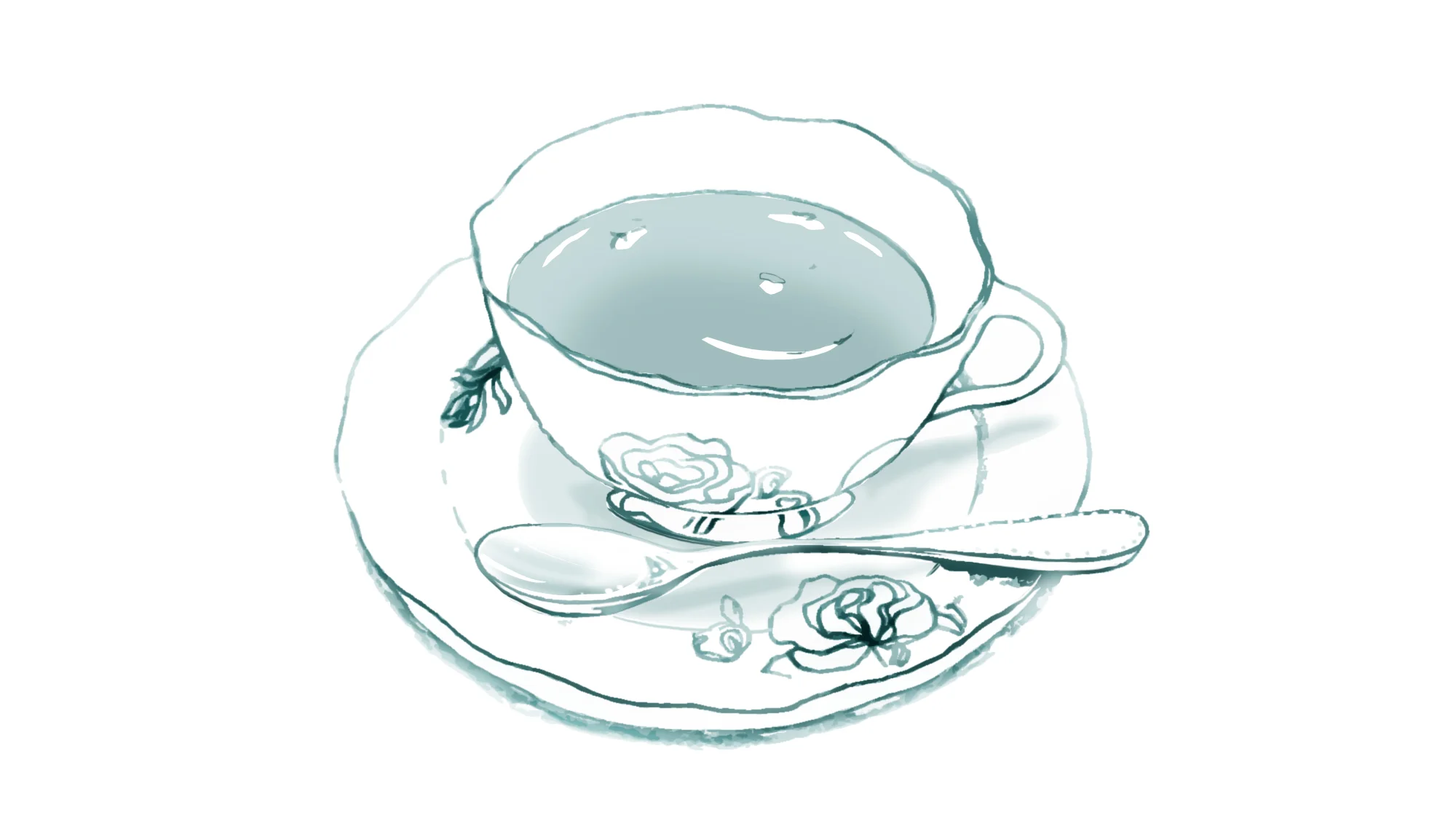 A6 card design with Cup of Smiley Tea
