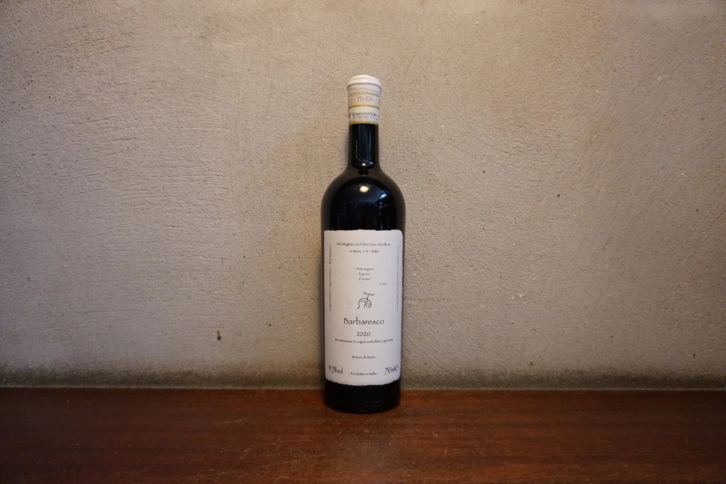 Fabio Gea, Nòtu seguiva le gocce d’acqua 2020 – Barbaresco