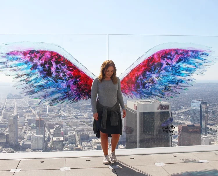 TENK KOFFERT I LOS ANGELES: Her er jeg, på toppen av englenes by. Foto: Tenkkoffert.com