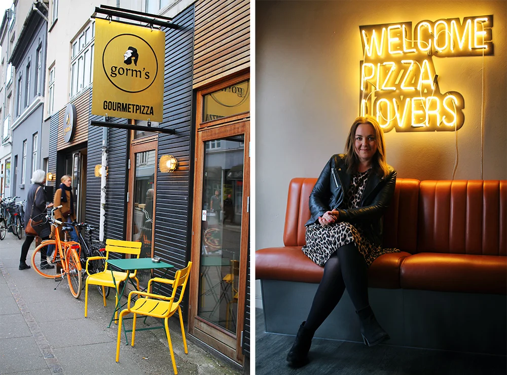 TENK KOFFERT I AARHUS: Fant en sitteplass det sto navnet mitt på. 🍕 Det var inne på Gorm’s pizza, som du kan lese mer om her . Foto: Tjodunn fra Smaken av Oslo.