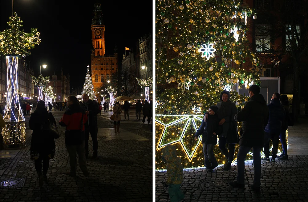 DLUGI TARG: Gdansk mest kjente torg er pyntet til jul. Foto: Tenk Koffert