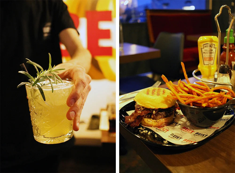 EN TIL, TAKK! Drinker på Beist Burger i Sandefjord. Foto: Reisebloggen Tenk Koffert