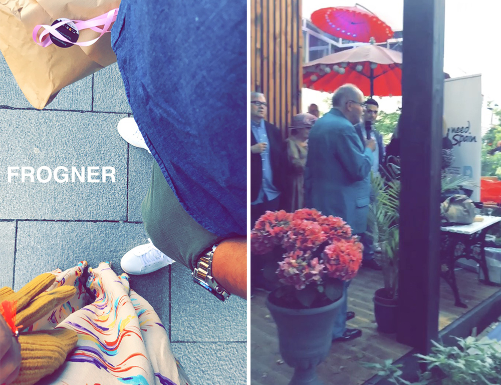 AUGUST: Vi rakk litt fest og moro i august også, her er vi på vei til party på Frogner i Oslo., i anledning Henning fra Kulturpalasset sin bursdag. Foto: Tenk Koffert