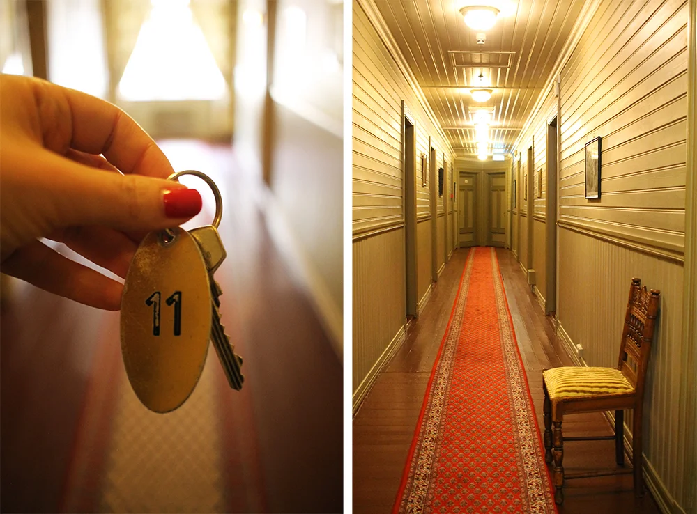 SPØKELSESHOTELLET: Det spøker på Dalen Hotel, og det på rommet rett bortenfor mitt! Foto: Tenk Koffert