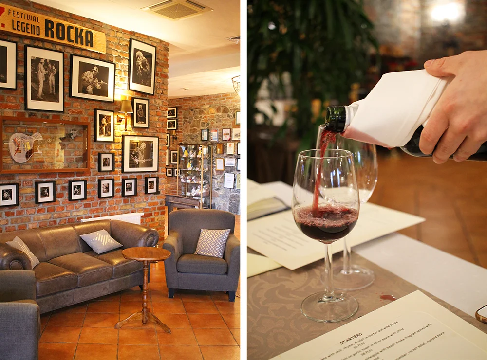 HOTELLETS RESTAURANT: Jeg koste meg med flereretters lunsj og god vin da jeg besøkte Dolina Charlotty. Foto: Hedda Bjerén