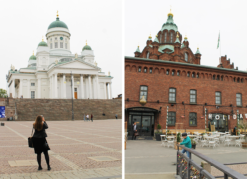 WEEKENDTUR TIL HELSINKI: Pass på å få med deg den allsidige arkitekturen Helsinki har å by på! Kvinnen til venstre er forresten Mette fra Reiselykke, hun var en av dem jeg reiste på denne turen med. Sjekk ut bloggen hennes! 😊 Foto: Tenk Koffert