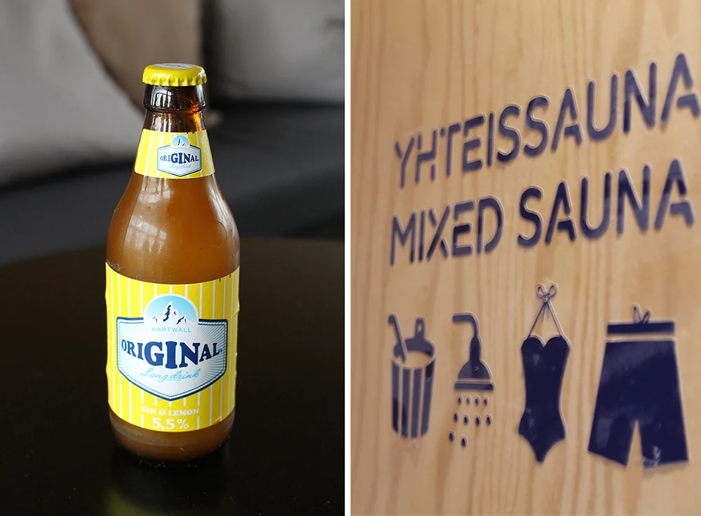 LONKERO: Denne drikken er typisk finsk, og er en ferdigblandet long drink av gin og grapefrukt. Perfekt forfriskning i saunaen! Foto: Tenk Koffert