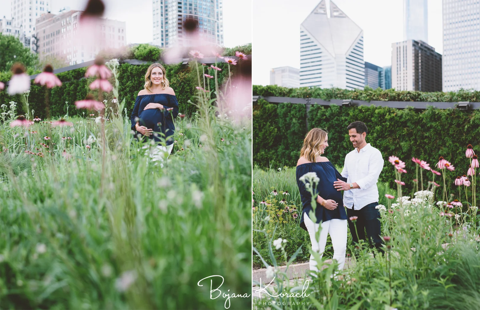 Cali and JD's Maternity Photo Session in Downtown Chicago