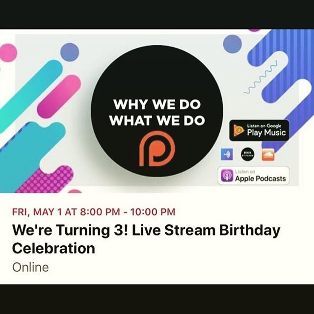 Hey, hey, hey! What do you say? 🗣

Would you like to join us live to celebrate our 3rd birthday? 🙌🏼 🎉 Live this Friday, 5pm PST / 8pm EST. Facebook, YouTube, etc. Hope to see you there! 😊