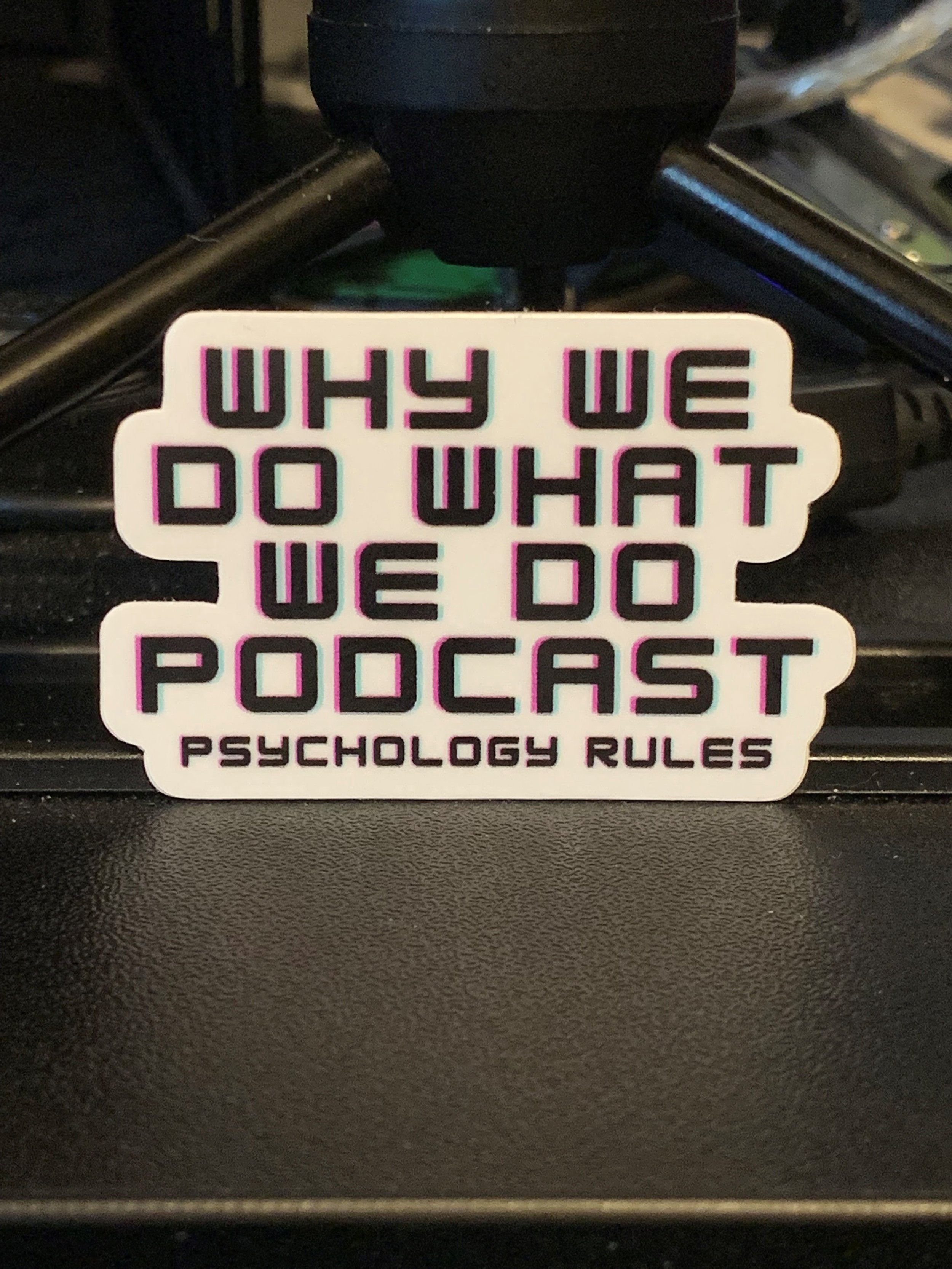 Sticker - Why We Do What We Do die cut gaming font