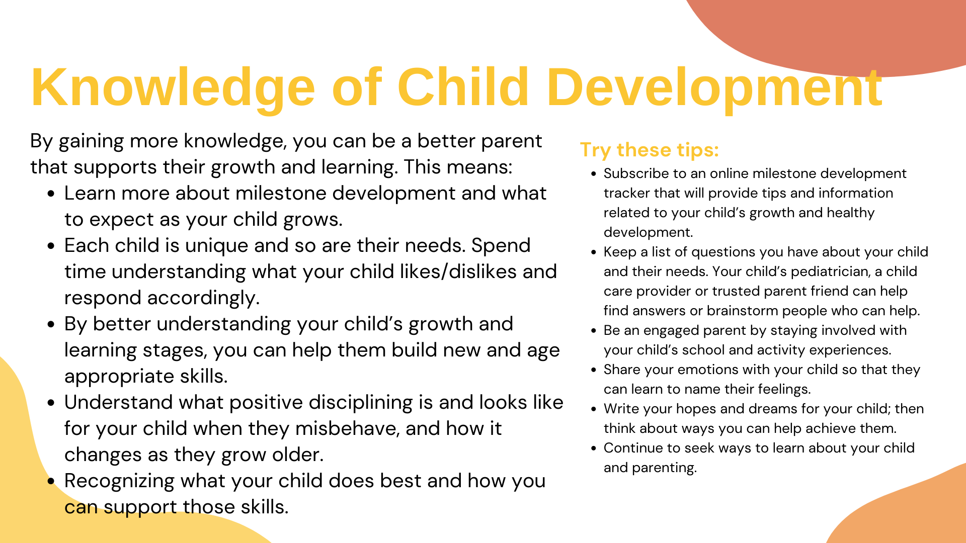 Knowledge of Child Development
