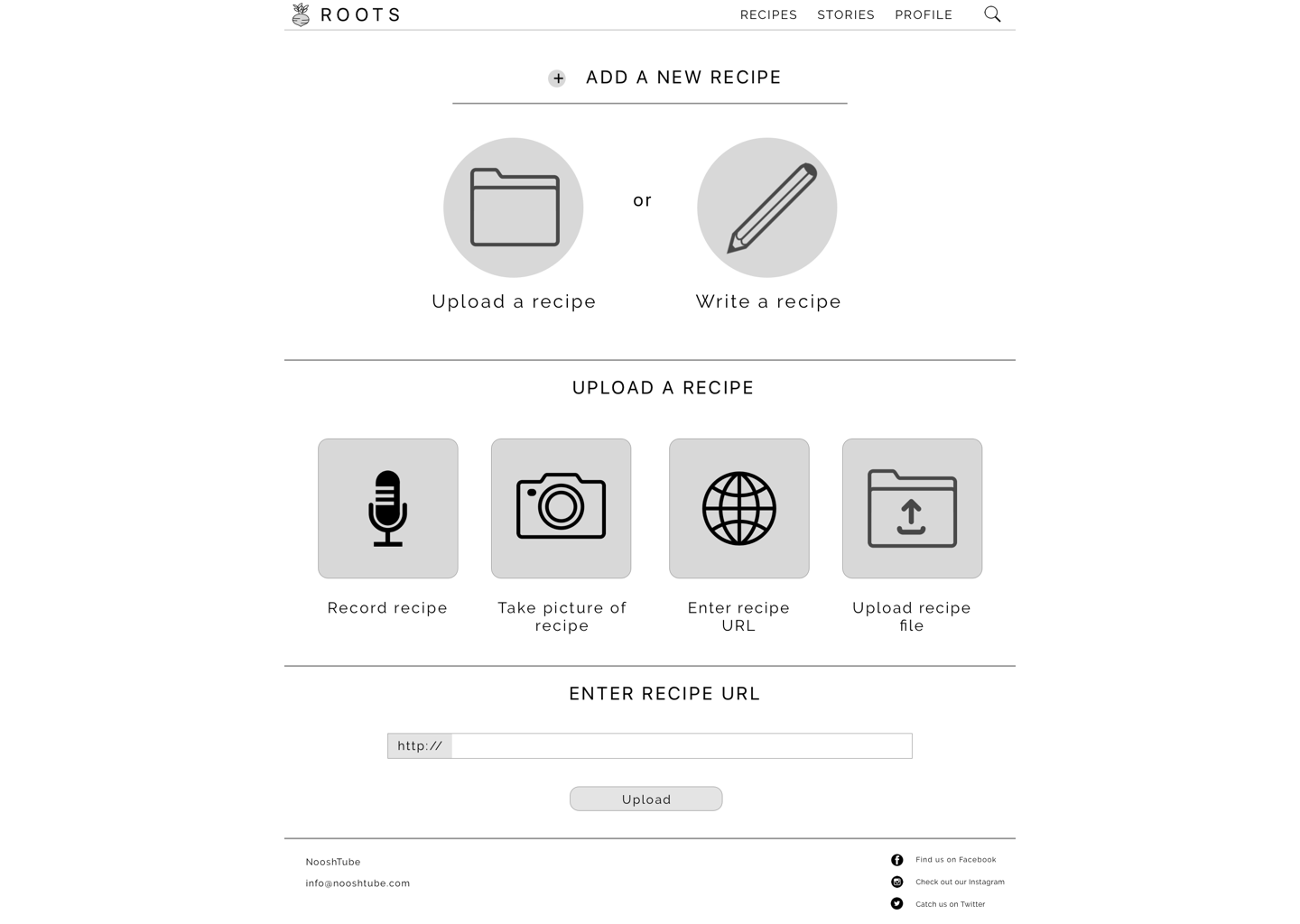 Add Recipe, Desktop Layout