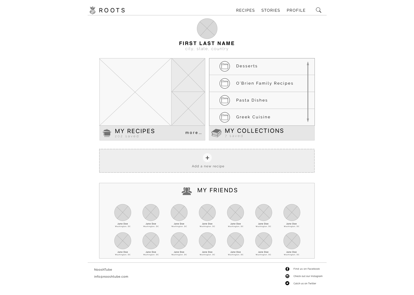 User Profile, Desktop Layout