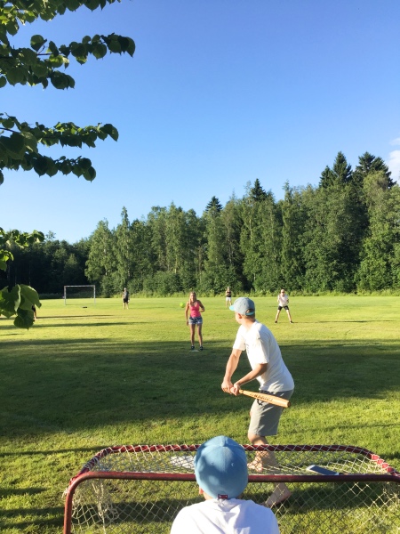 Baseballspel vid Rödsö Park.