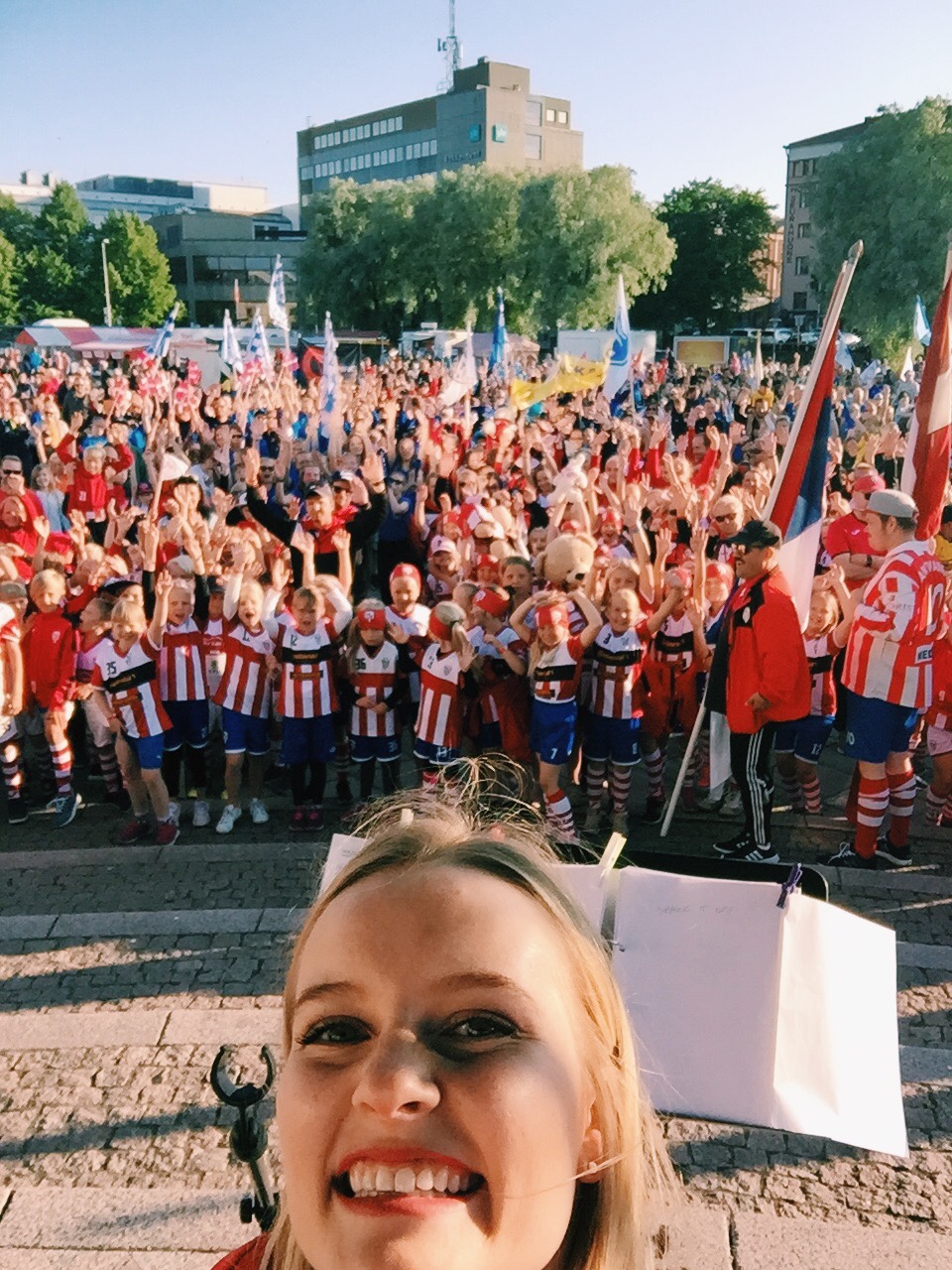 Jag på scen. Jag lever upp, märker ni?